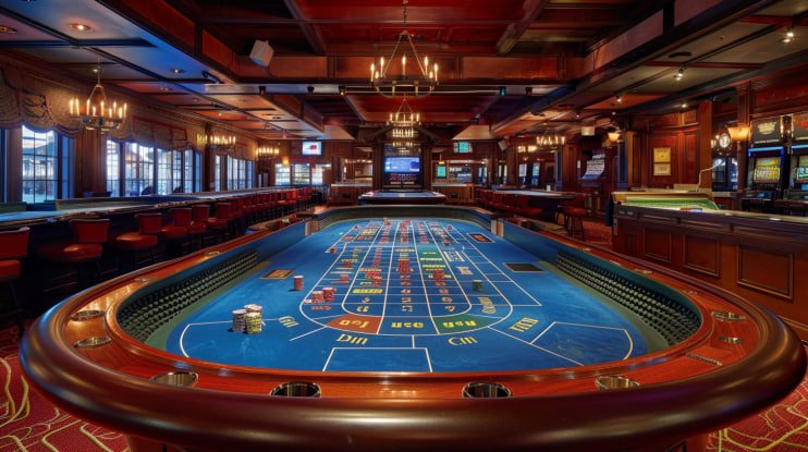 Live dealer baccarat table at wagi777 Casino streamed in real time